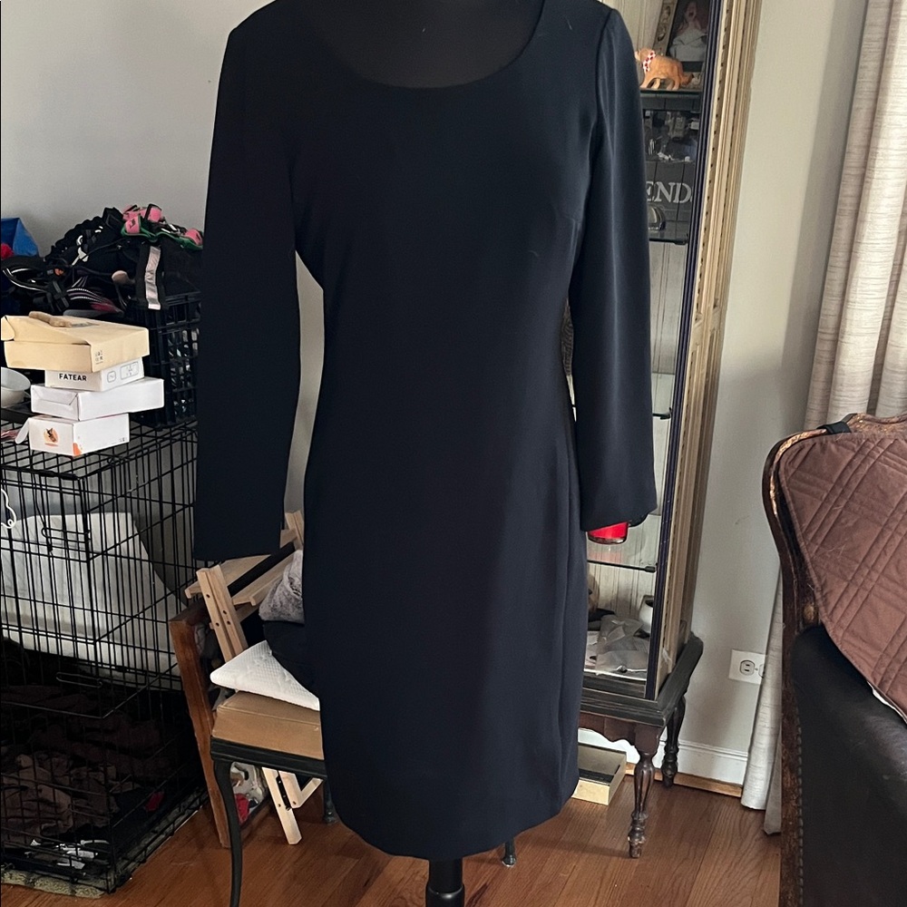Ralph Lauren Black Long-Sleeve Sheath Dress